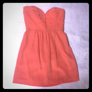 Cynthia Vincent silk orange corset dress 8 S M